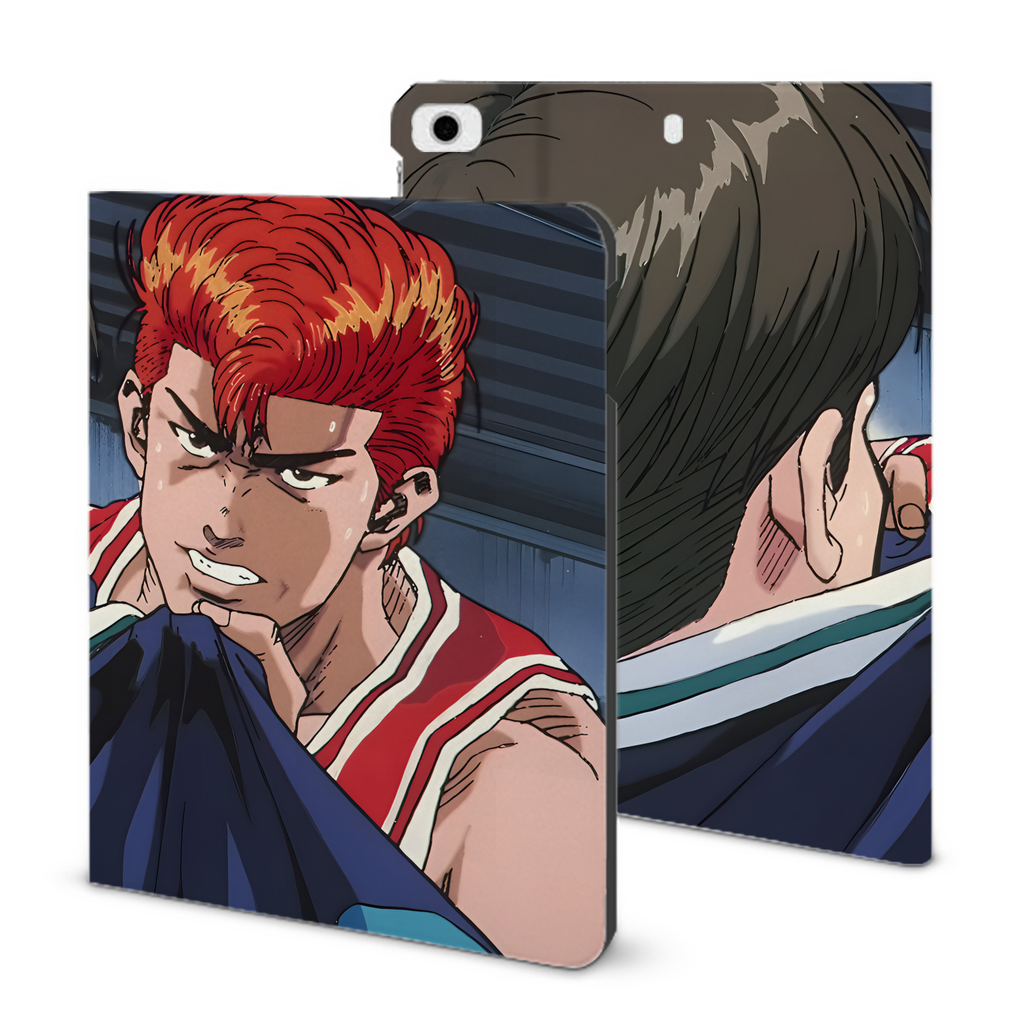 （画像用） SLAM DUNK／スラムダンク IPad ケース ブック型 PUレザー TPU 耐衝撃 軽量 薄型 ペン収納なし 全面保護 IPad 各モデル対応
